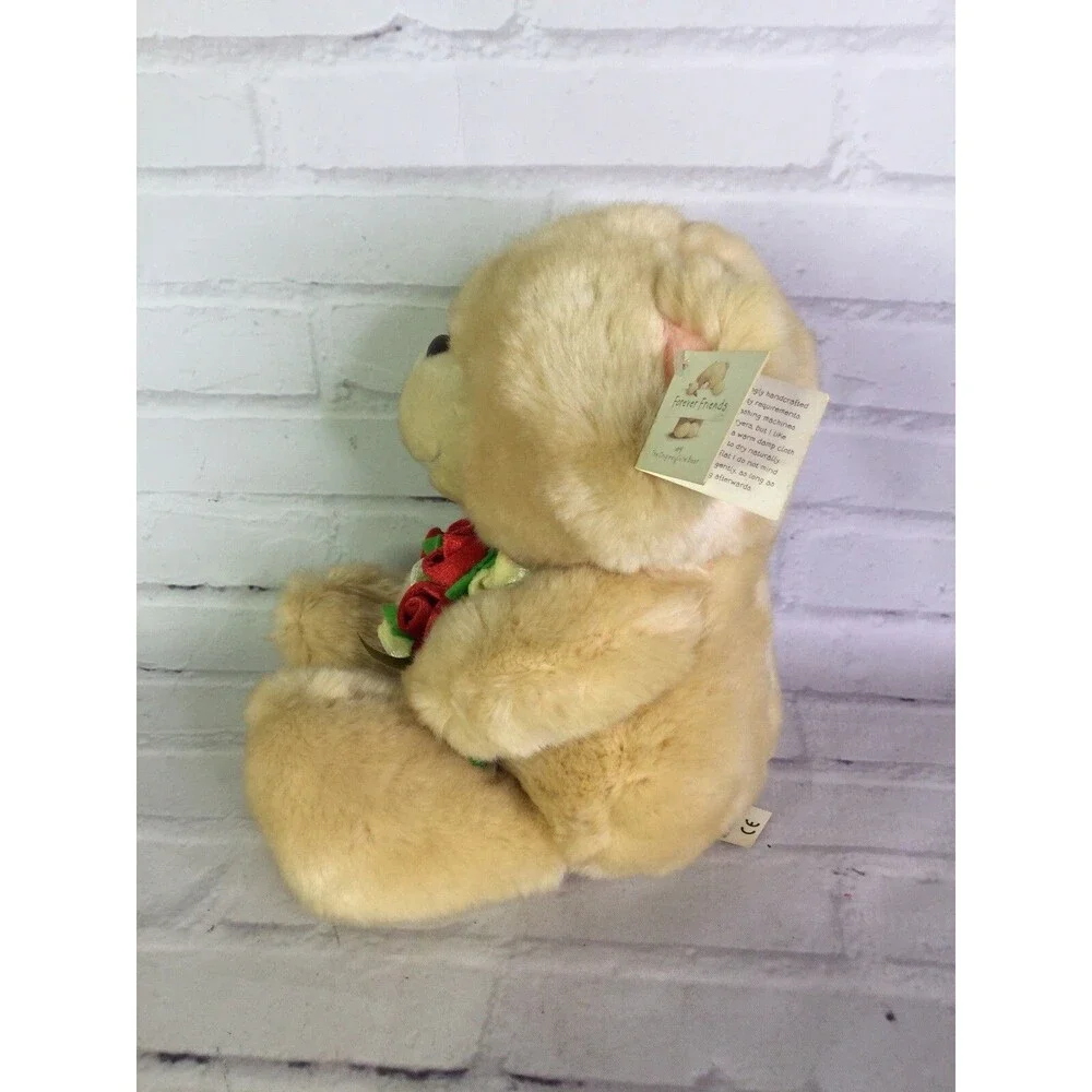 Hallmark Forever Friends Original Cute Bear Holding Roses Plush Stuffed Animal